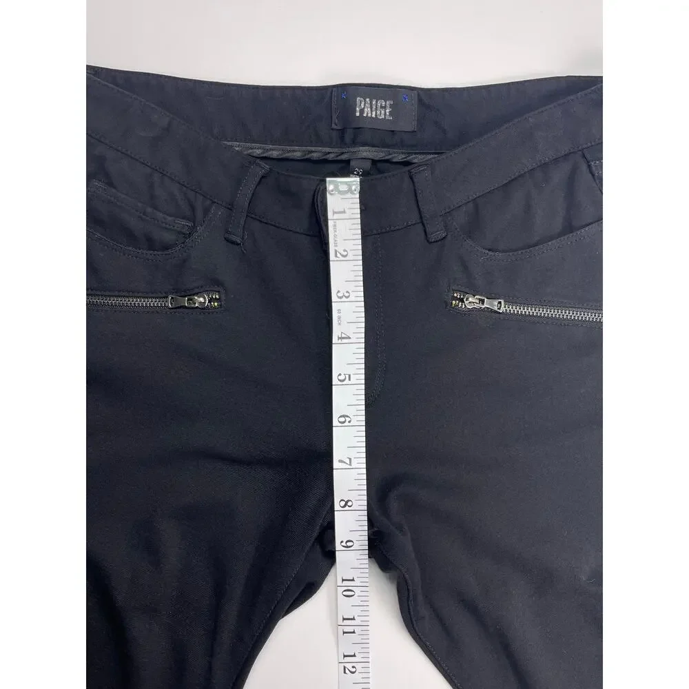 Paige Black Stretch Skinny Jeggings Zip Pocket Size 29 - Picture 10 of 10